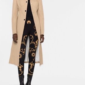 Marine Serre Black and Gold Women's Top and Pants amazing set